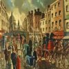 vintage Cloudy London Victorian Streets With Painting By Numbers