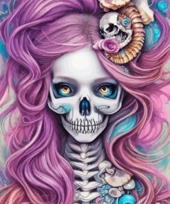 Mermaid Skeleton Paint By Numbers