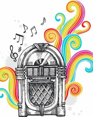 Music Jukebox Paint By Numbers