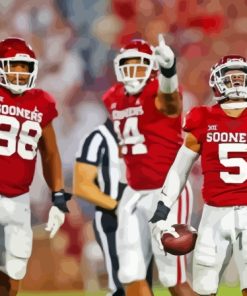 Oklahoma Sooners American Football Players Painting By Numbers