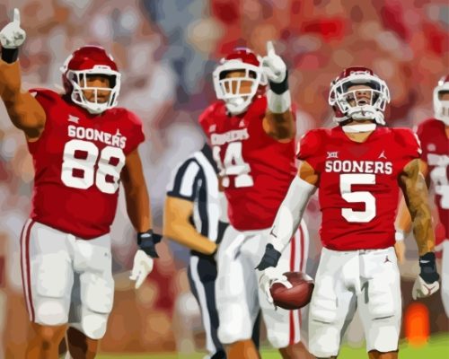 Oklahoma Sooners American Football Players Painting By Numbers