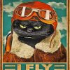 Pilot Cat Poster Paint By Numbers