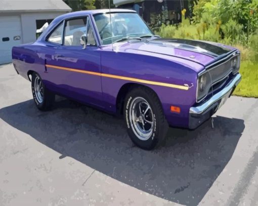 Plum Crazy Plymouth Roadrunner Car Paint By Numbers