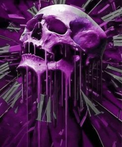 Purple Skull Paint By Numbers