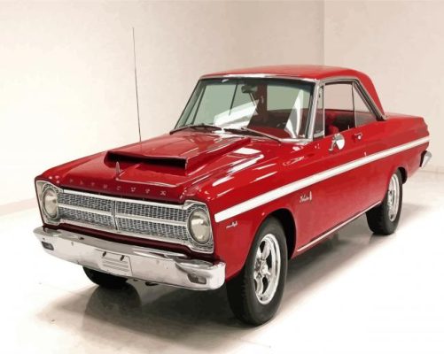 Red Plymouth Belvedere Car Paint By Numbers