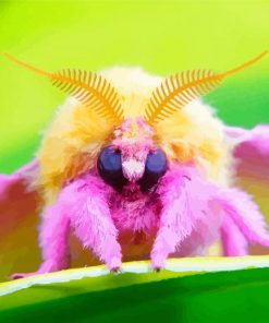 Rosy Maple Moth Paint By Numbers