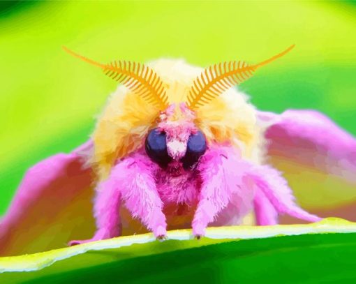 Rosy Maple Moth Paint By Numbers