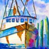 Shrimp Boat Paint By Numbers