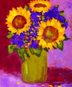 Sunflowers Vase Art Paint By Numbers