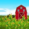 The Cornfield And Red Barn Paint By Numbers