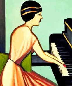 Woman With Piano Paint By Numbers