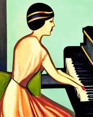 Woman With Piano Paint By Numbers