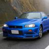 Blue Nissan Gtr R34 Paint By Numbers