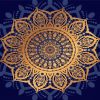 Blue And Golden Mandala Paint By Numbers