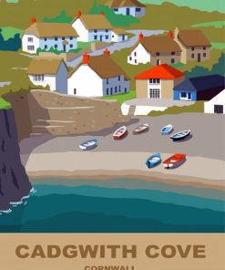 Cadgwith Cove Poster Paint By Numbers