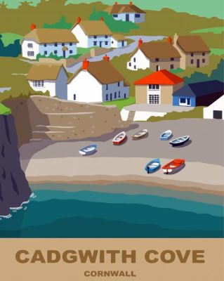 Cadgwith Cove Poster Paint By Numbers