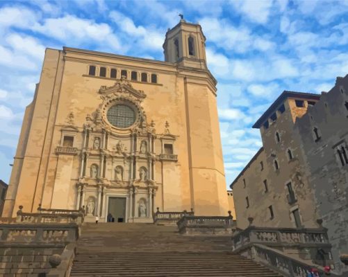 Cathedral Of Saint Mary Of Girona Paint By Numbers