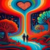 Colorful Heart Couple Paint By Numbers