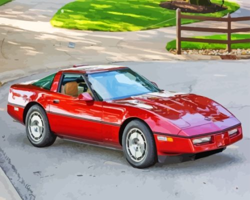 Corvette 1986 Paint By Numbers