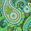 Green Paisley Paint By Numbers