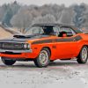 Orange Mopar Muscle Paint By Numbers