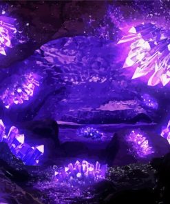 Purple Crystal Cave Paint By Numbers