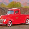 Vintage Red Ford Truck Paint By Numbers