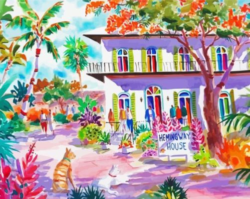 Colorful Hemingway House Paint By Numbers