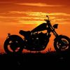 Motorcycle At Sunset Paint By Numbers