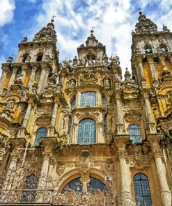 Santiago De Compostela Spain Cathedral Paint By Numbers