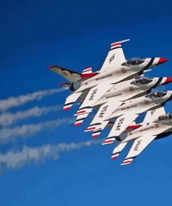 The Thunderbird Jets Show Paint By Numbers