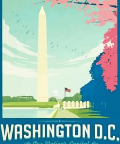 Washington Monument Poster Paint By Numbers