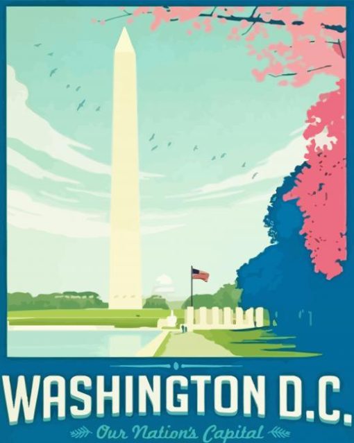 Washington Monument Poster Paint By Numbers