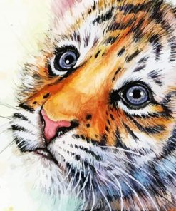 Baby Face Tiger Paint By Numbers