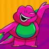 Barney The Dinosaur Paint By Numbers