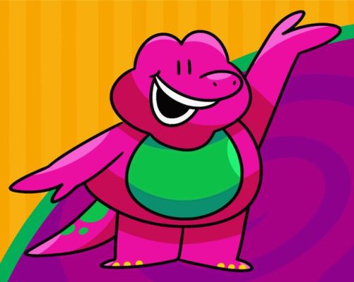 Barney The Dinosaur Paint By Numbers