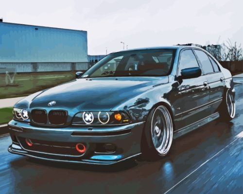 Black BMW E39 Paint By Numbers