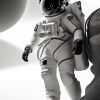 Black And White Astronaut Paint By Numbers