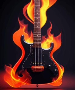 Black Dire Guitar Paint By Numbers