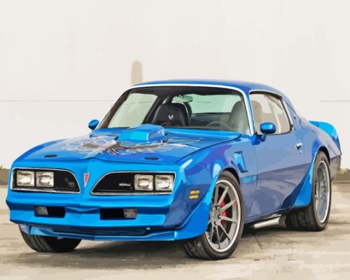 Blue 78 Firebird Trans Am Paint By Numbers