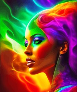 Colorful Smoke Lady Paint By Numbers