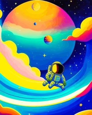 Cute Astronaut Paint By Numbers