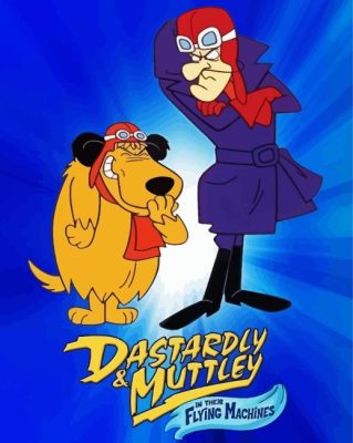 Dastardly And Muttley Poster Paint By Numbers