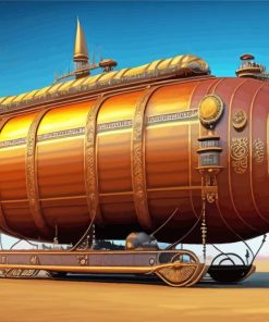 Dirigible Steampunk Paint By Numbers