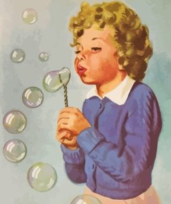 Girl Bubbles Paint By Numbers