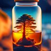 Glass Jar With Tree Inside Paint By Numbers