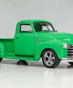 Green Camionnette Chevrolet Paint By Numbers