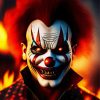 Killer Clown Fire Paint By Numbers