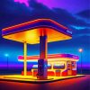 Neon Gas Station Paint By Numbers