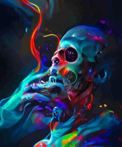 Smoking Skull Paint By Numbers